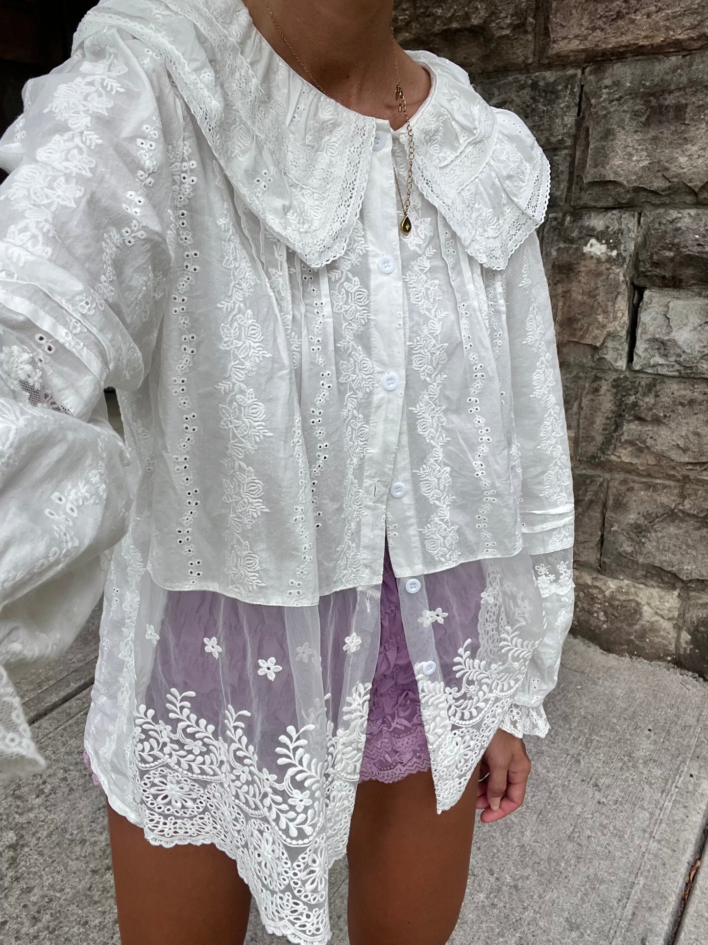 Cottage Collar Lace Top