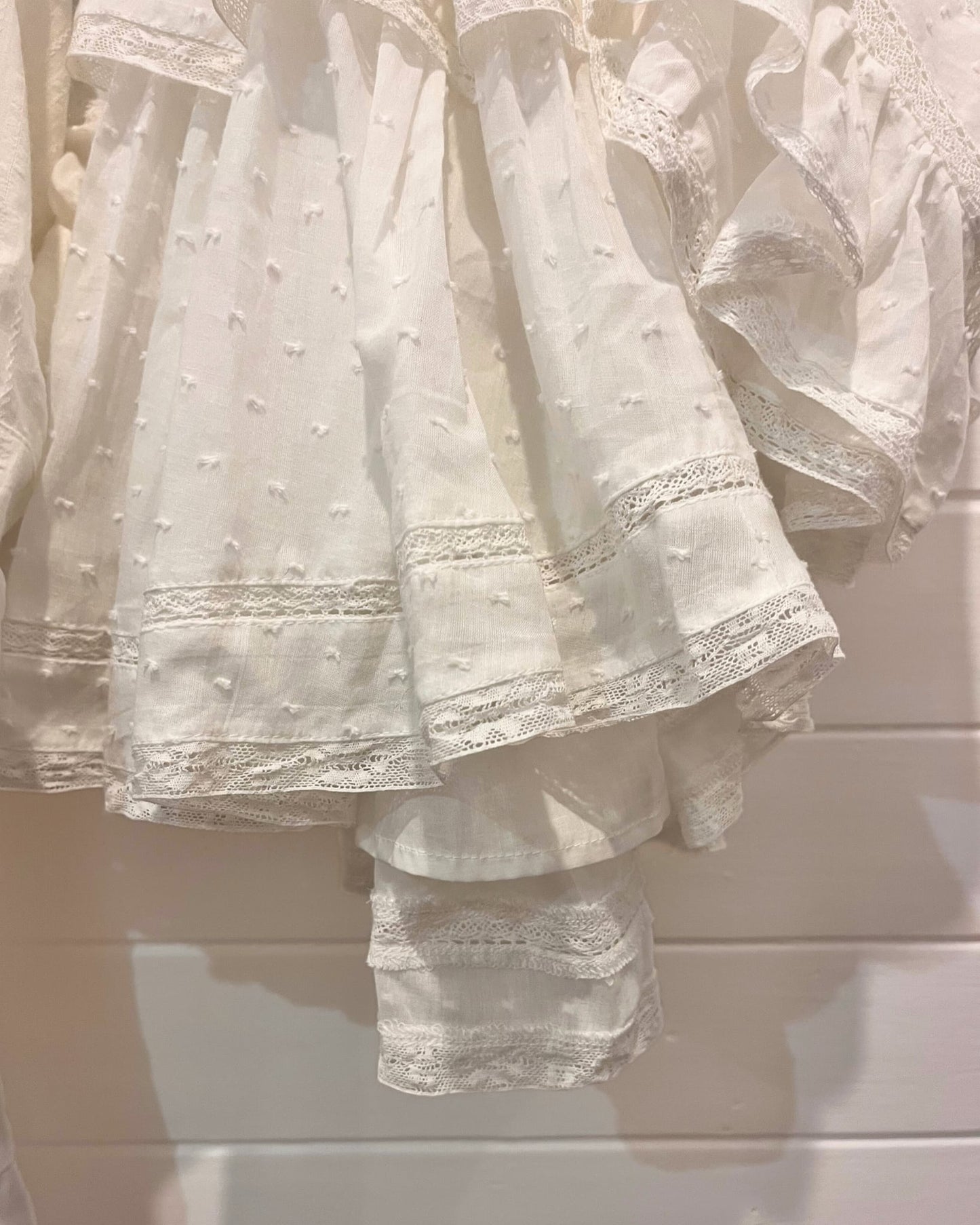 Western White Ruffled Layer Dress