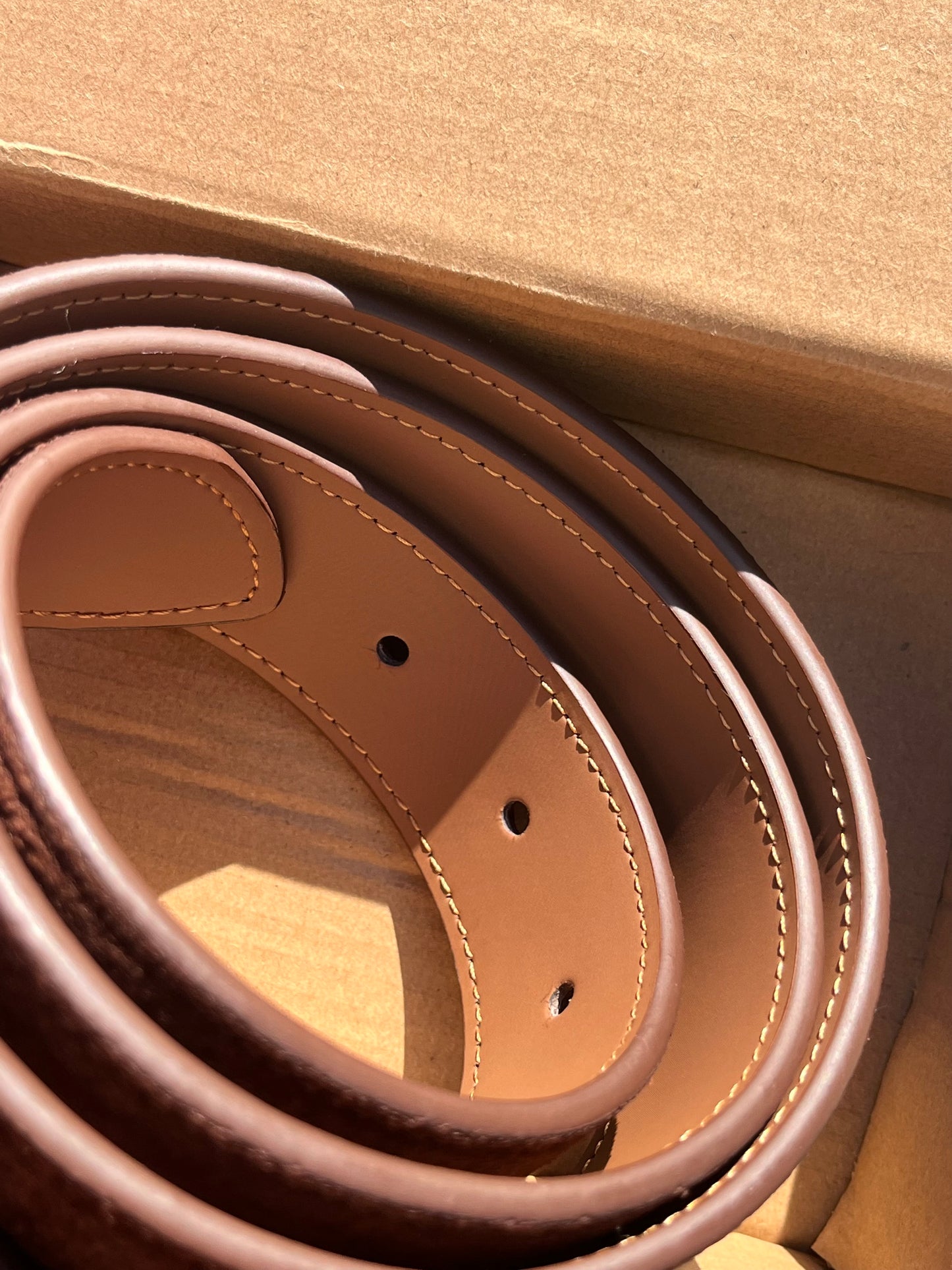 Fool's Gold Brown Suede Belt