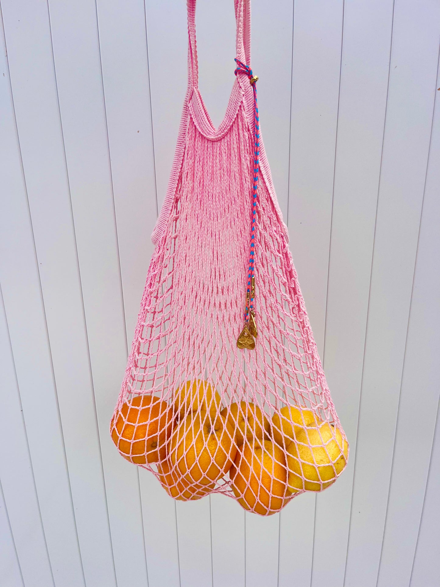 Pink Crochet Market Carrier