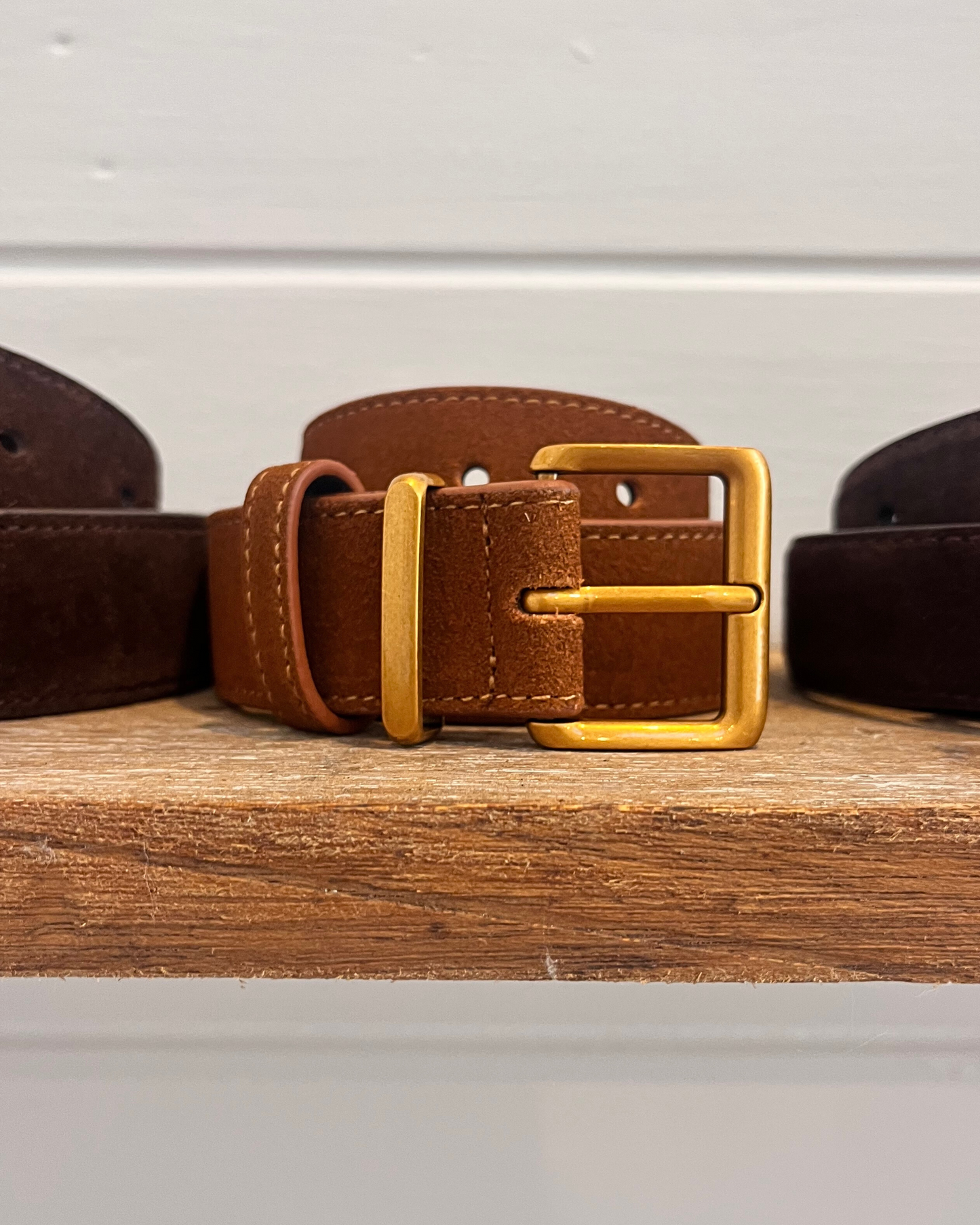 Tanner's Camel Suede Belt
